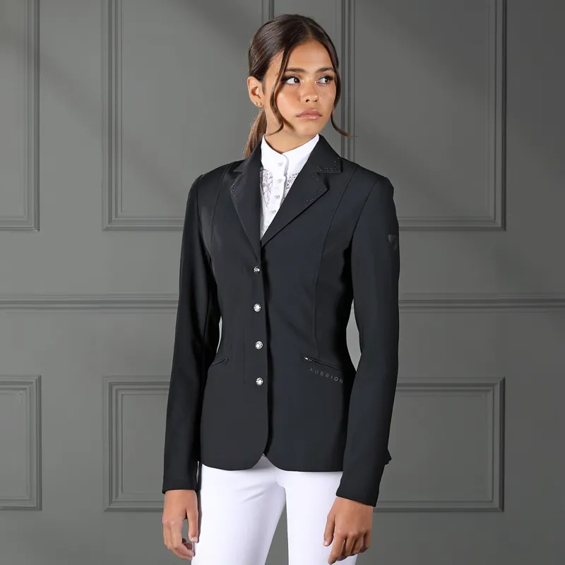 Shires Aubrion Ladies Wellington Show Jacket - Black-2